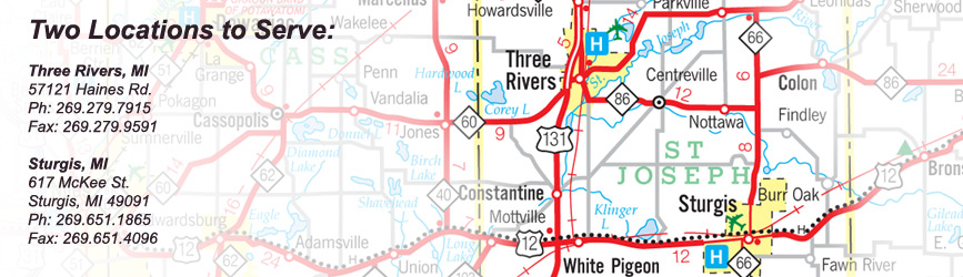 Located in Three Rivers and Sturgis